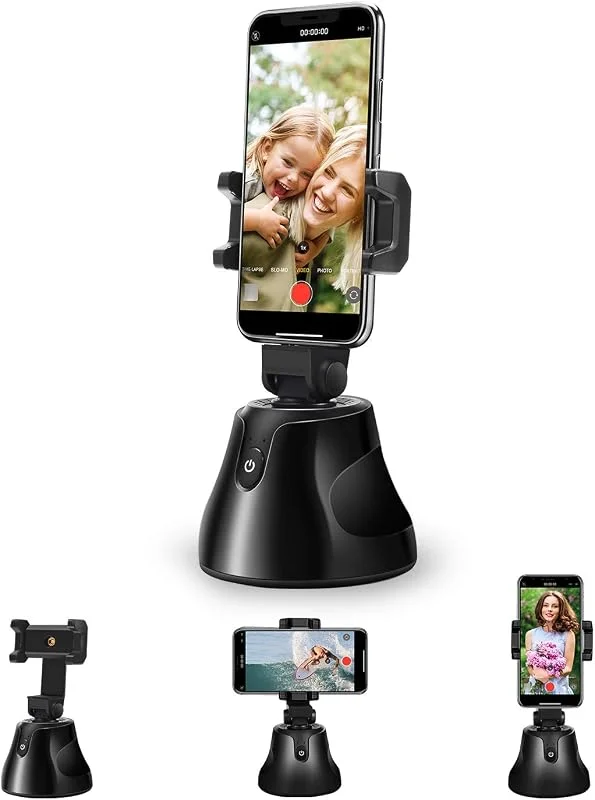 Smartphone gimbal stabilisator mobiltelefon gimbal för iPhone och Android 360° rotation gimbal stabilisator selfie-stick smart spårning för Vlogging videoinspelning — Portabel digital och ljud