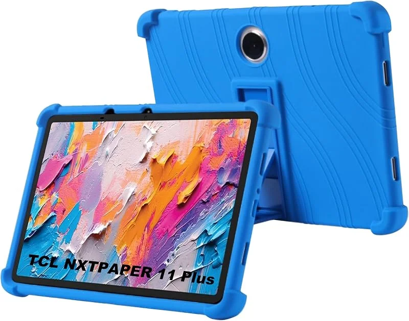 zZjoOoj fodral för TCL NXTPAPER 11 Plus 11, 5 tum tablettfodral, mjukt skyddsfodral flytande silikon surfskydd, högkvalitativ silikon premium TPU fodral för TCL Nxtpaper 11 Plus med stativfunktion — Mobil och surfplatta