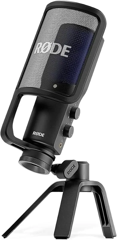 RØDE NT-USB+ Professionell USB-mikrofon av hög kvalitet för inspelning av exceptionellt ljud direkt till dator eller mobilenhet — Hörlurar och ljud