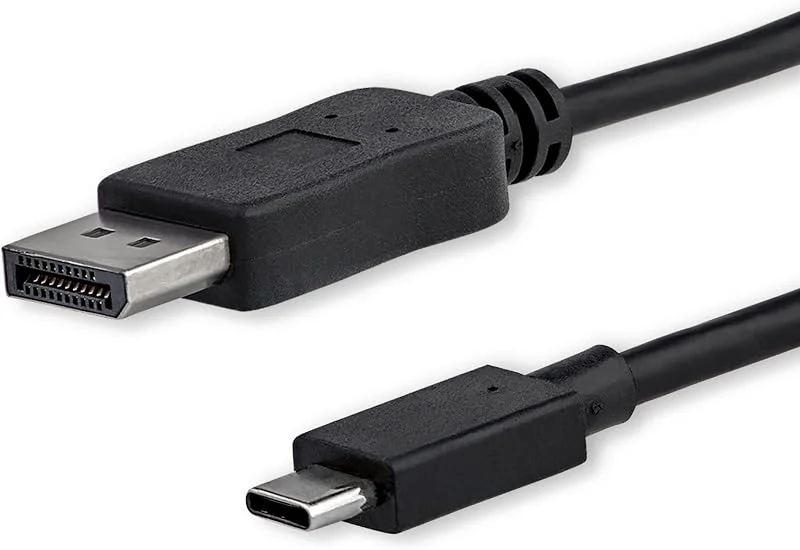 StarTech 1 m USB-C till DisplayPort-kabel 3, 3 fot (1 m) USB-C till DP-videoadapterkabel – 4K 60Hz – svart — Laddning och kablar