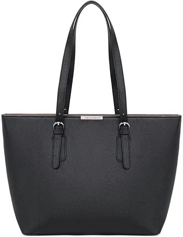 David Jones - Dam Stor Handväska - PU Läder Axelväska Shopper - Praktisk Tote Väska - Kvinnor Arbetsväska - Elegant Tygväska - Universitet Laptopväska - Mode Trendig Kontor Shopping — Datortillbehör