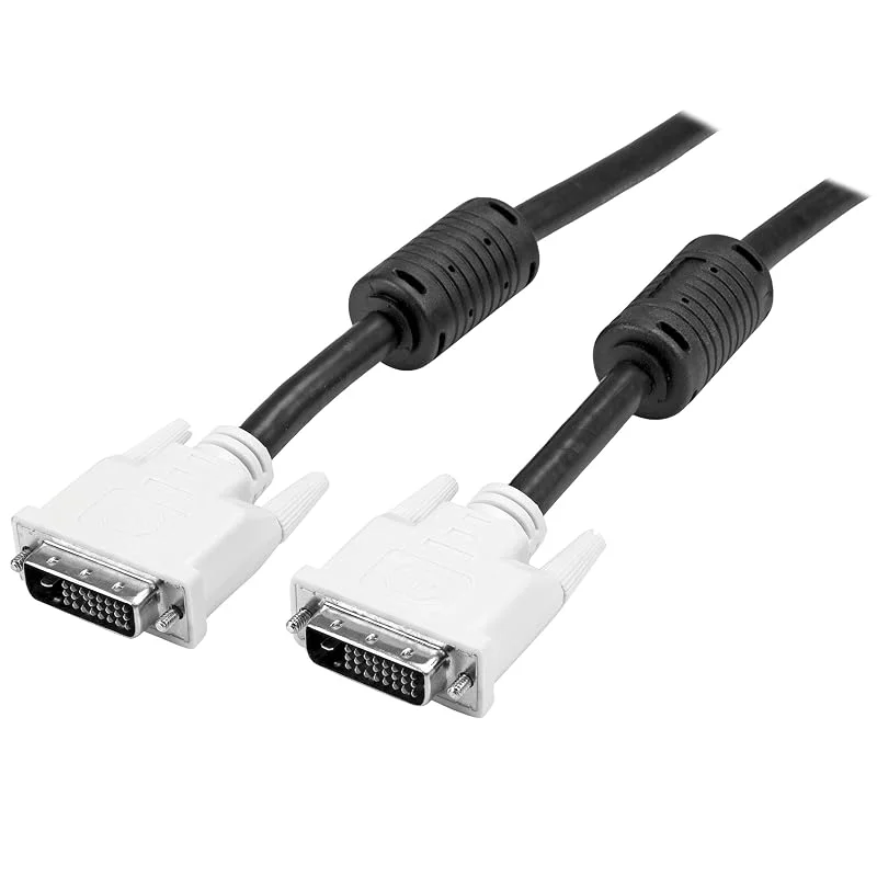 StarTech.com DVI-D dubbel länkkabel 10 m (kontakt, kontakt), DVI 24+1 stift skärmkabel dubbel länk, DVI-anslutningskabel med ferritkärna — Datortillbehör