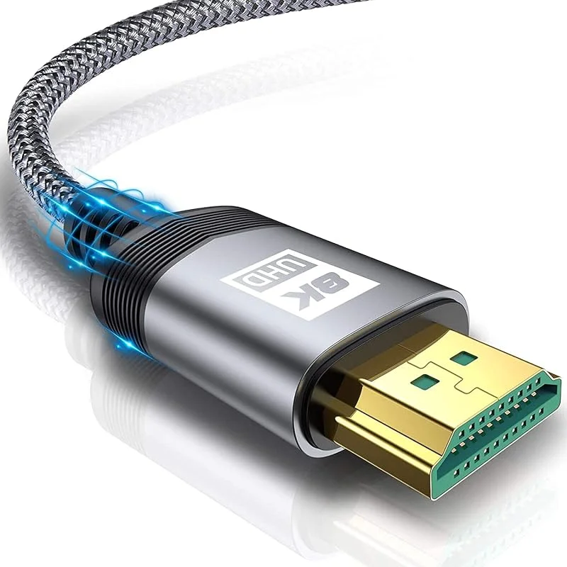 8K HDMI 2.1 Kabel 5M, Ultra HD 48Gbps Highspeed 10K 8K@60Hz, 4K@240HZ 165HZ 144HZ 120Hz, HDCP 2.3, UHD eARC HDR 10+, Vision VRR, kompatibel med PS5, 4, 3, 9K-spel, TV, Blu-ray-spelare, projektor — Laddning och kablar