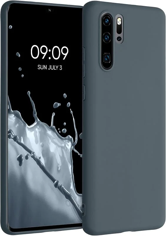 kwmobile mobiltelefonfodral för Huawei P30 Pro fodral – TPU fodral – trådlös laddning – skyddande fodral i mörk skiffer — Mobil och surfplatta