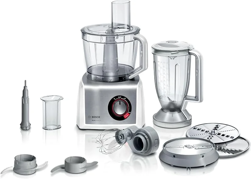 Bosch MultiTalent 8, Matberedare, Vit, Borstat rostfritt stål — Kök & Hushåll