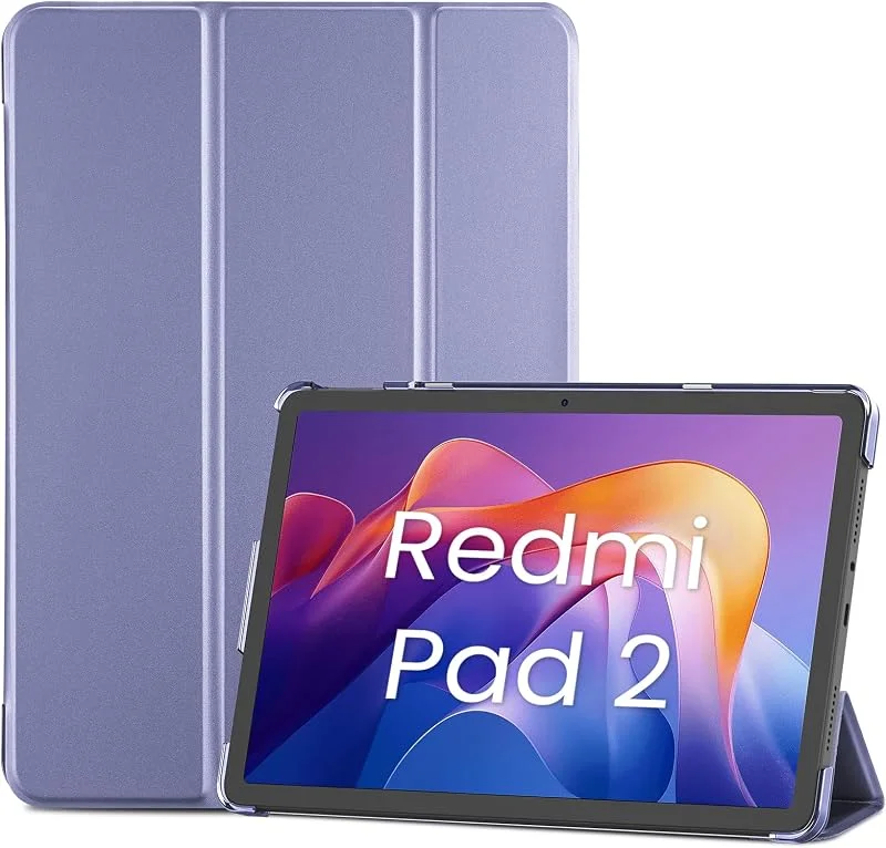 ProCase Fodral för Xiaomi Redmi Pad 2 11” 2025, Smal Ståhård Bakskal Smartt Fodral för Xiaomi Redmi Pad 2 11 Tum 2025 - Ljuslila — Mobil och surfplatta