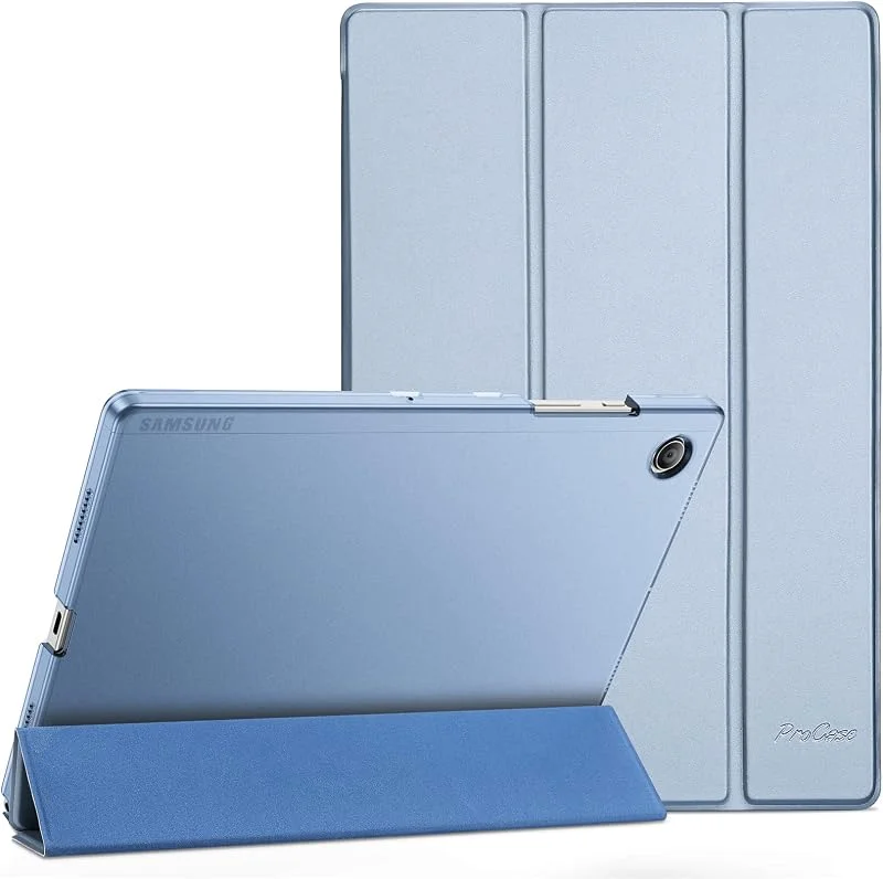 ProCase skal till Galaxy Tab A8 fodral 10, 5 tum 2021 SM-X200N SM-X205N SM-X207, smal lätt skyddande hårt skydd för Galaxy Tab A8 10, 5 tum 2021 surfplatta – himmelsblå — Mobil och surfplatta