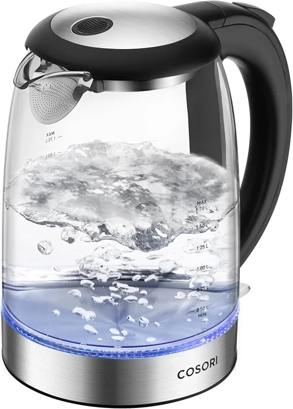 Cosori vattenkokare glas, utan plastkontakt, perfekt för te, 1, 7 l — Kök & Hushåll