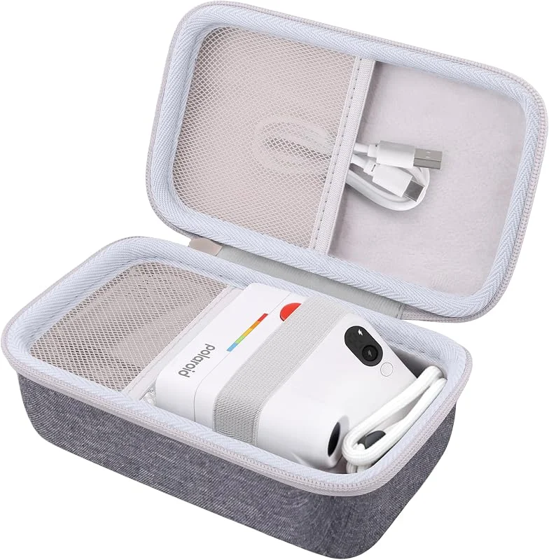 Khanka hårt resefodral ersättning för Polaroid Go Instant Mini-kamera (9035), Grå, Hårt fodral — Portabel digital och ljud
