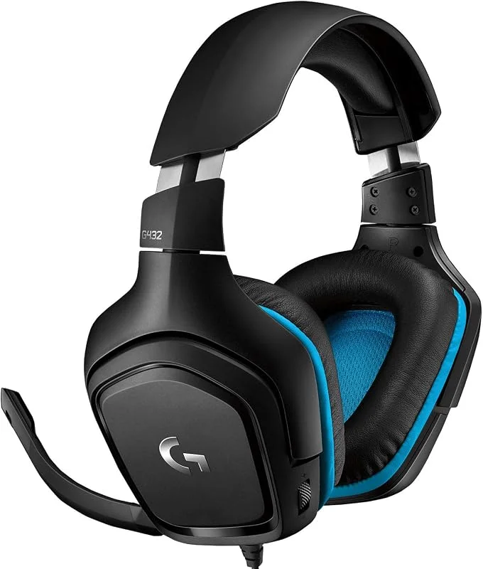 Logitech G432 Wired Gaming Headset, 7.1 Surround Sound, DTS Headphone:X 2.0, 50 mm Audio Drivers, USB och 3.5 mm Audio Jack, lättvikts-headset, PC, Mac, Xbox One, PS4, Nintendo Switch - Svart — Hörlurar och ljud
