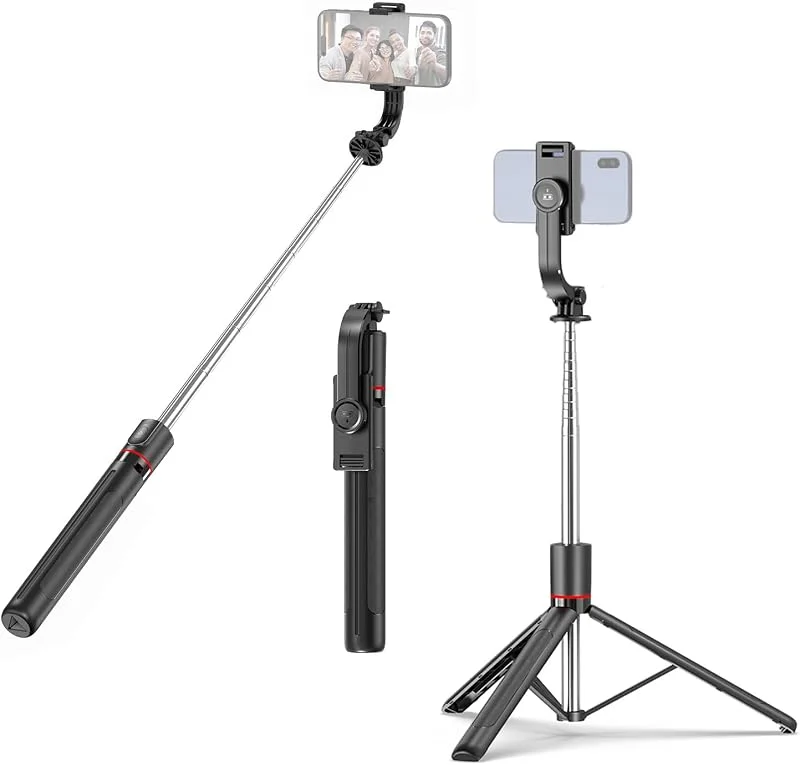 Camera Selfie Stick Pole Stativ, 67, 6 Tum Bärbar Utdragbar Telefon Stativ Långa Selfie Pole med Löstagbar Telefonklipp Fjärrlucka för Videoinspelning Live Streaming — Mobil och surfplatta