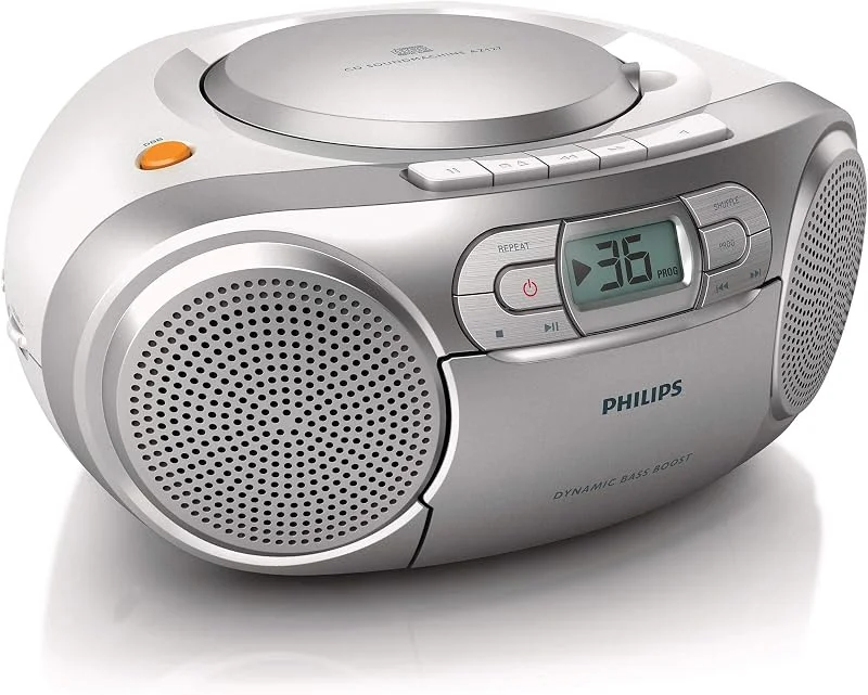 Philips AZ127, 12 CD-Spelare, Silver — Portabel digital och ljud