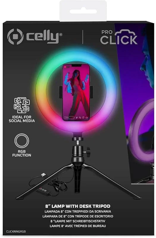 CELLY ringljus RGB 15 cm — Mobil och surfplatta