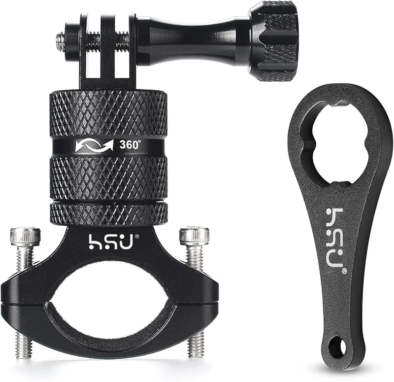 HSU actionkamera aluminium cykelstyre montering kompatibel för GoPro, Vertical Bicycle Mount — Portabel digital och ljud