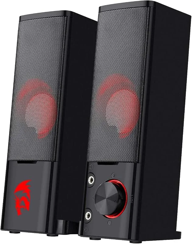 Redragon GS550 PC spelhögtalare 2.0 kanals stereo förbättrat ljud, svart — Hörlurar och ljud
