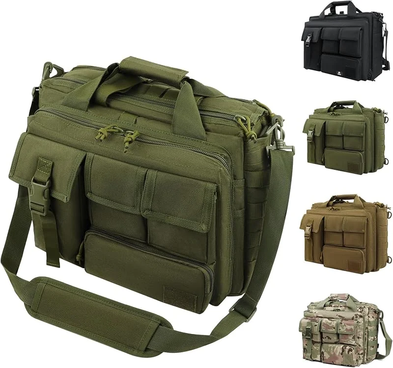 GES 15, 6 tum laptopväska, multifunktion utomhus taktisk nylon axel laptop messengerväska, portfölj handväskor för kamera, surfplatta, notebook — Datortillbehör