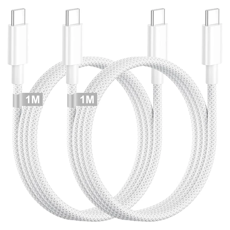 iPhone 17 16 15 Laddningskabel 1M 2Pack USB C till Lightning Kabel MFi-Certifierad iPhone USB C nylonkabel flätad USB typ C till Lightning-kabel för iPhone 14 13 12 11 Pro, Pro Max XR XS X 8 Plus — Mobil och surfplatta
