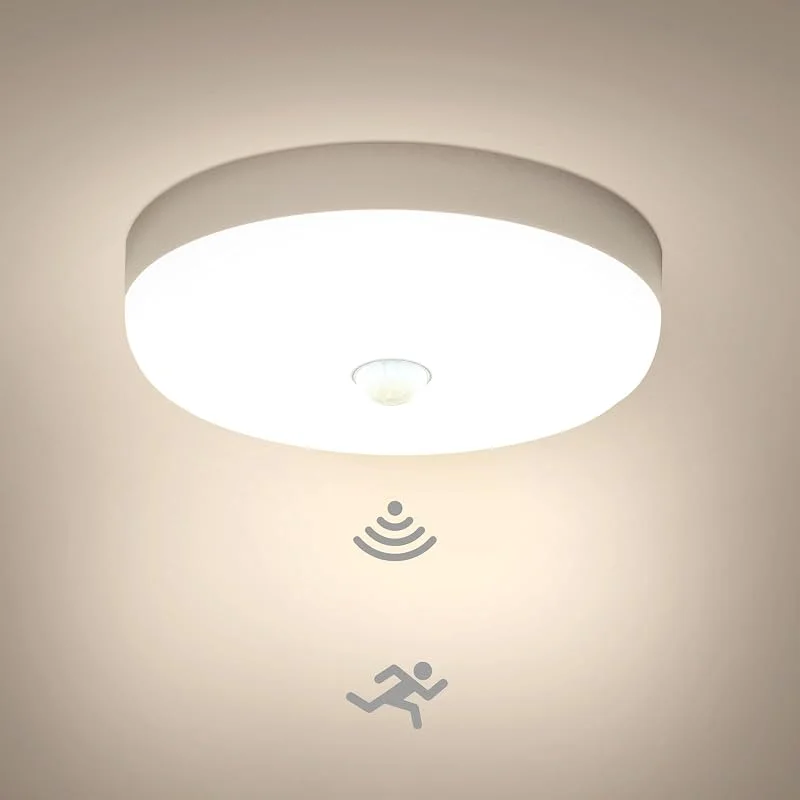 Combuh 15W Taklampa med Rörelsesensor Dold, 15cm 1500lm LED-belysning, IP56 Vattentät, 4000K Neutralvit, Takpanel för Badrum, Toalett, Hall, Trapphus, 15 x 15 x 4 cm — Smarta hem