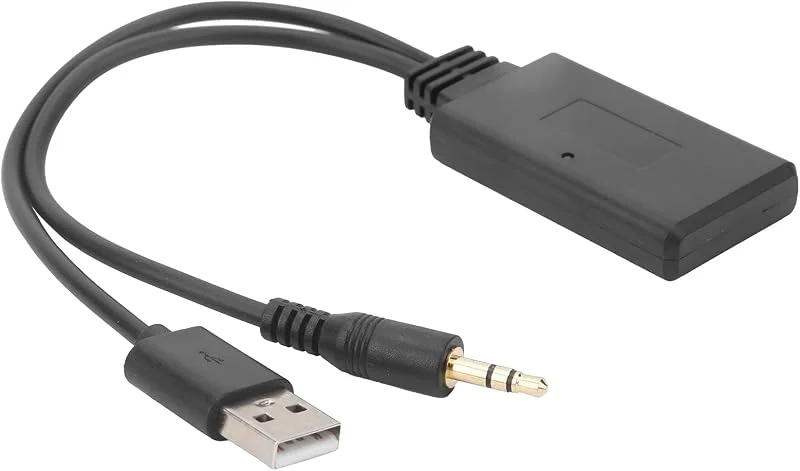 Aramox bil bluetooth-mottagare, USB 3, 5 mm AUX-port + 5 V, 12 V trådlös Bluetooth 5.0 mottagare musikspelare anslutning ljudadapter — Portabel digital och ljud