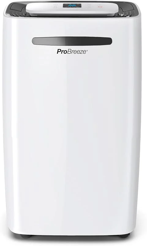 Pro Breeze Elektrisk Avfuktare 20L, dygn, 4 Driftlägen, Digitalvisning, Tvättork, Avloppsslang & Timer, Täcker upp till 30 m², Mot Fukt och Mögel i Källare & Badrum — Hushållselektronik
