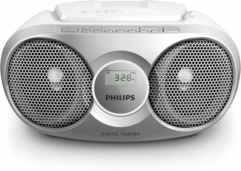 Philips AZ215S CD-Soundmachine (Digital UKW, ljudingång, 3 watt, lätt att använda) Silver — Portabel digital och ljud