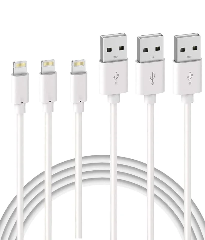 Quntis 3Pack 2m USB-A till Lightning Kabel MFi Certifierad iPhone Laddare — Mobil och surfplatta