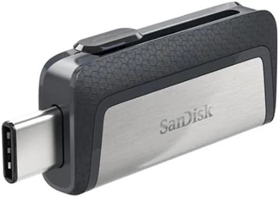 SanDisk Ultra 64 GB Dual Type-C USB 3.0 Flash Drive, Silver — Datortillbehör