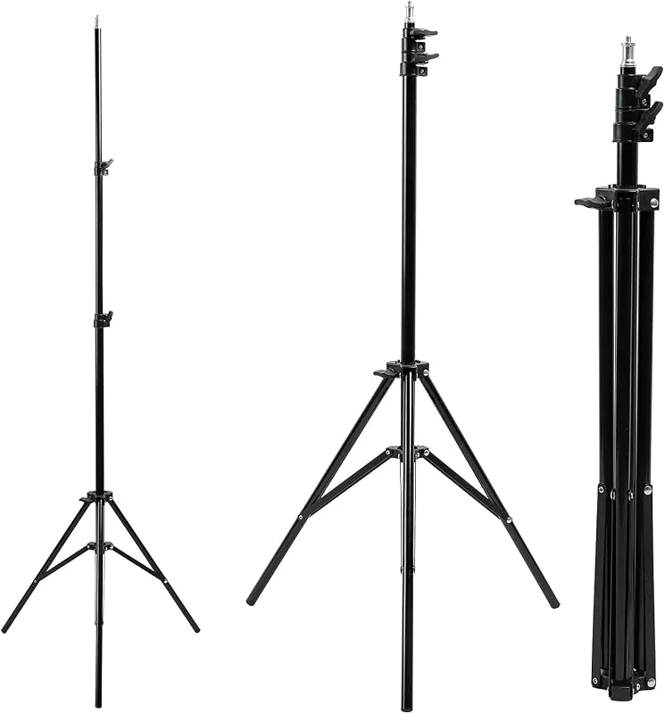 Maclean MC-163 Det Perfekta Selfiesatsen (Stativ för 12" LED Ringlampa) Max Höjd 190 cm, Max Belastning 3 kg — Mobil och surfplatta