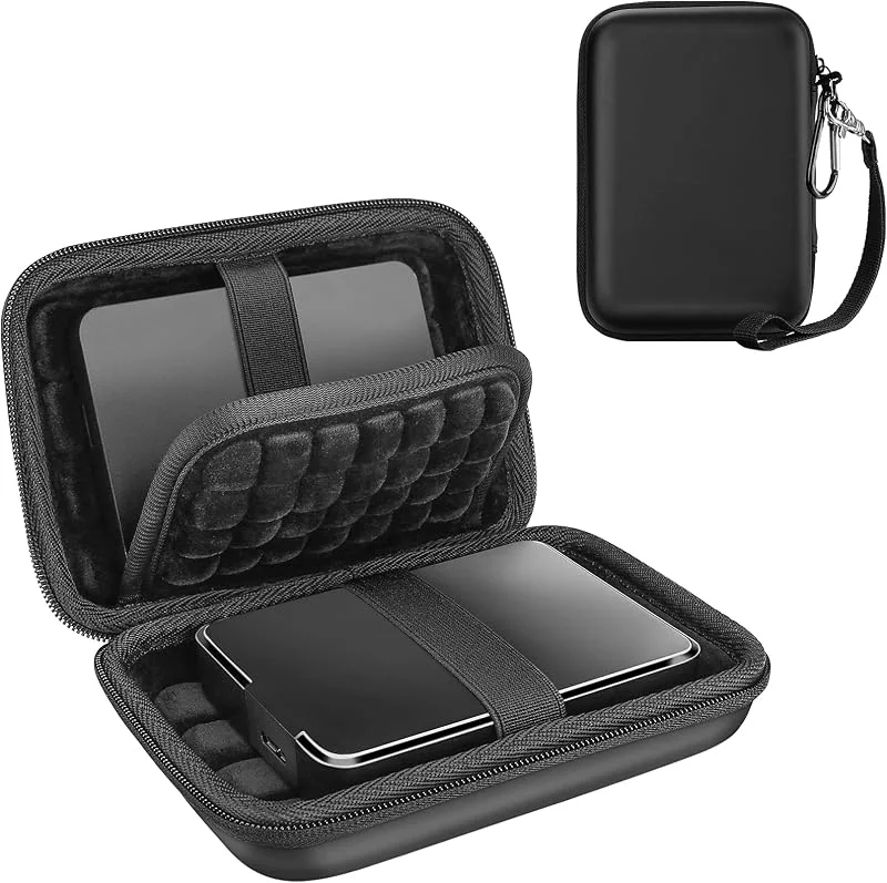 [Rymmer 2 delar] ProCase extern hårddiskfodral 6, 5 cm, kompatibel med Seagate Expansion, Seagate Backup Plus, Canvio Basics bärbar hårddisk, WD Elements (svart) — Hårvård