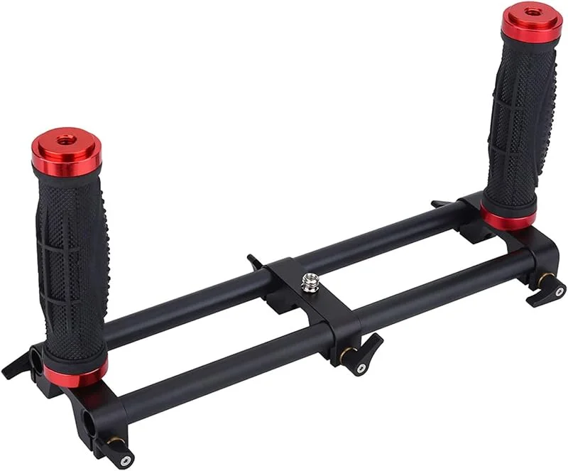 Vbestlife Kamera dubbelt grepp förlängare handtag gimbal stabilisator rigg tillbehör för Feiyu — Portabel digital och ljud