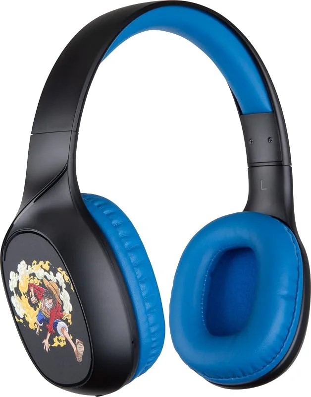 Konix trådlös Bluetooth 5.3-hörlurar i ett stycke för smartphones och surfplattor - 30 timmars batteritid - 3, 5 mm uttagkabel - Luffy motiv — Hörlurar och ljud
