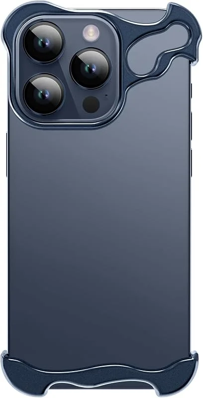 Telefonskal för iPhone 12 Pro Max, ramlös minimalistisk design, med kamera- och linsskydd, mycket personlighetsframhävande — Mobil och surfplatta