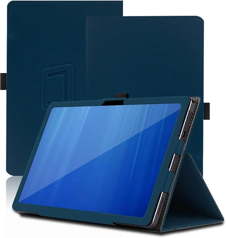 Fodral för Wacom Movinkpad Pro 14 tum, Wacom Movinkpad Pro 14 surfplatta, hopfällbart skyddsfodral med pennhållare och handledsrem, totalt skydd (blå) — Mobil och surfplatta