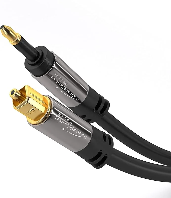 KabelDirekt – Optisk digital ljudkabel Mini-TOSLINK – 1, 5m — TV och streaming