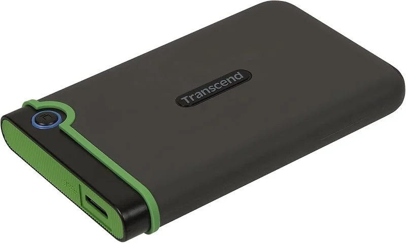 Transcend 2TB StoreJet 25M3 robust bärbar hårddisk, Enklickskopiering — Hårvård