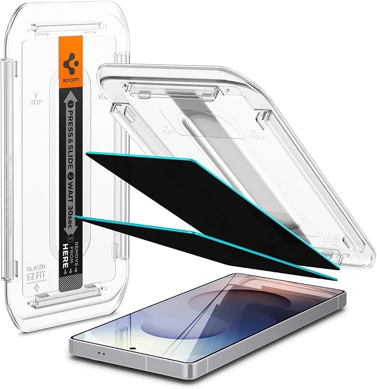 Spigen EZ Fit Privacy Härdat Glas [2P] för Samsung Galaxy S25 Ultra — Mobil och surfplatta