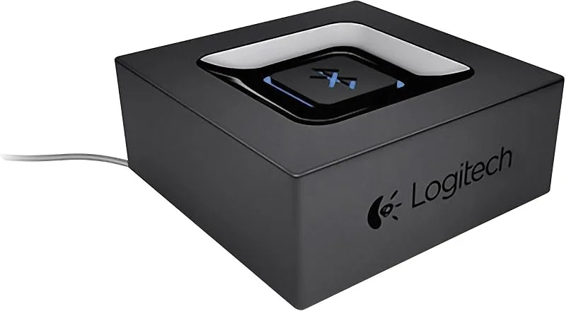 Logitech trådlös bluetooth-ljudmottagare, Bluetooth-adapter för PC, Mac, Smartphone, surfplatta, AV-mottagare, 3, 5 mm ljud- och RCA-utgångar till högtalare, parningsknapp med ett tryck - Svart — Hörlurar och ljud
