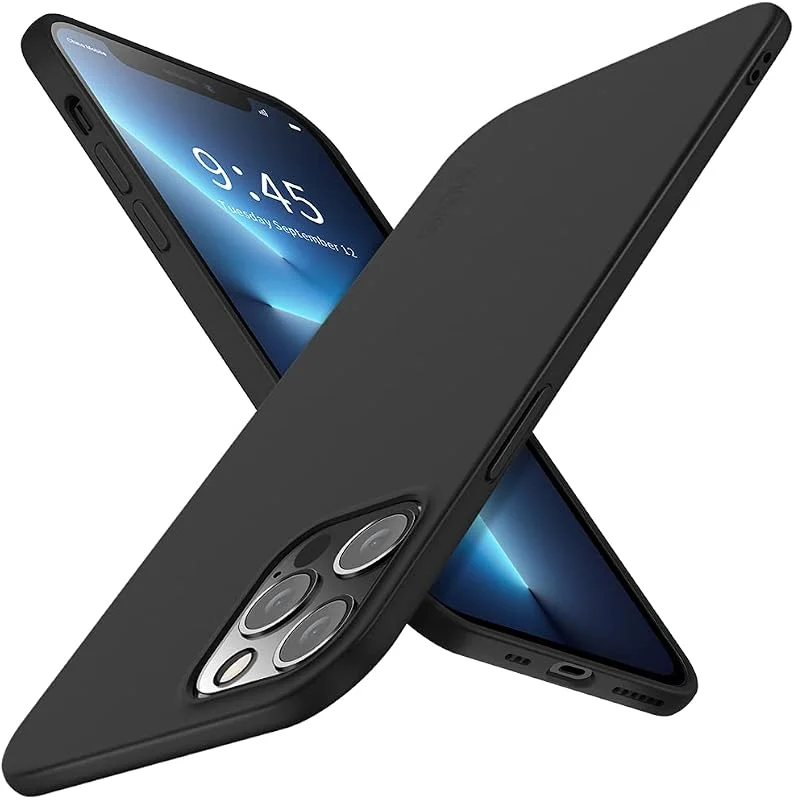 X-level Skal Kompatibelt med iPhone 13 Pro Fodral, Tunn Telefonskal Silkeslen Mjuk Smal Skydd för iPhone 13 Pro 5G - Svart — Mobil och surfplatta