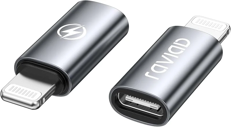 RAVIAD USB C till Lightning-adapter, 2-pack, inte för hörlurar, ljud, OTG — Mobil och surfplatta