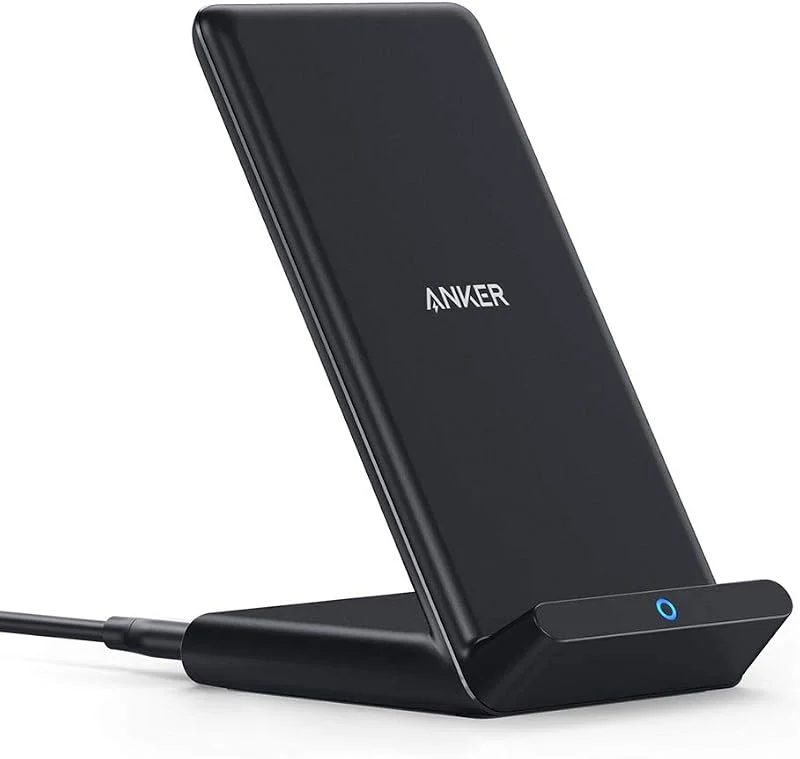 Anker PowerWave 10W Trådlös Laddare, Qi-Certifierad, Stativ — Mobil och surfplatta