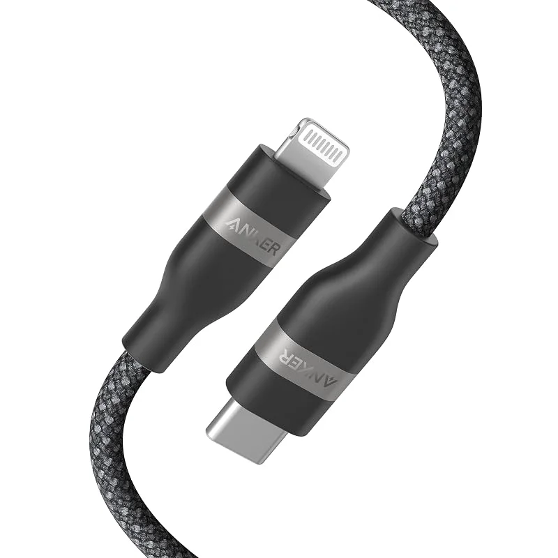 Anker USB-C till Lightning Kabel, 60W, Upcycled Flätad, 0.9m — Mobil och surfplatta