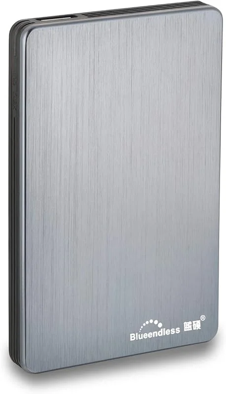 Ultra tunn 2, 5 tums bärbar extern hårddisk USB3. 0, Plug-and-Play, kompatibel med PC, Mac, bärbar dator, (Grå, 500, GB) — Hårvård