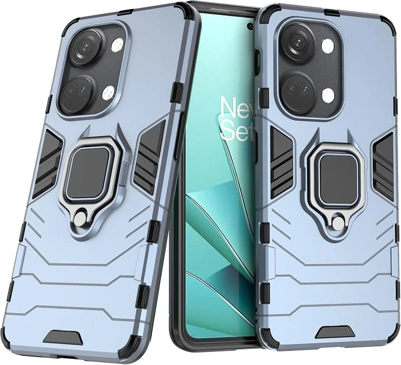 Fodral för Oneplus Nord 3 Skal Stötskydd Hårdskalmodell med 360º Ring Ringsteun Stötsäker Kickstand Bumper Case Armor Shockproof Cover (Oneplus Nord 3, Marinblått) — Mobil och surfplatta