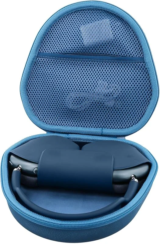 Khanka för Apple AirPods Max 2, AirPods Max Trådlösa överörshörlurar Hårt fodral för transport, endast fodral (Navy Blue) — Mobil och surfplatta