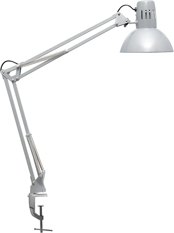Maul Skrivbord Maulstudy, Justerbar Klämlampa Med Ledarm För Kontor Och Skrivbord, Elegant Skrivbord Led i Metall, Exklusiv Led-Lampa, Silver — Hushållselektronik