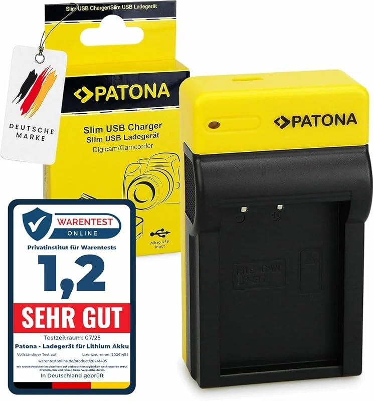 PATONA Slim laddare LP-E17 för Canon EOS 750D 760D 8000D — Laddning och kablar