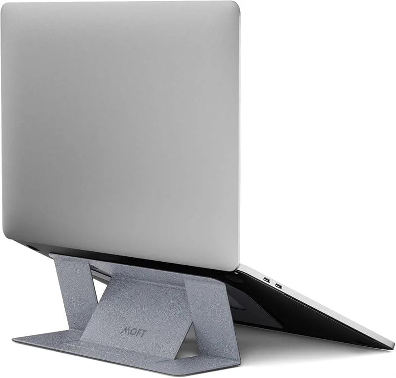 MOFT Vikbar Laptopstativ, 2 Justerbara Vinklar, Kompatibelt med MacBook Air & Pro 11-16 Tum, Silver — Datortillbehör