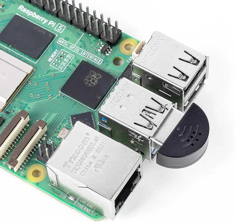 SunFounder USB 2.0 minimikrofon för Raspberry Pi 4 modell B, modul 3B+, 3B 2 modul B och RPi 1 modell B+, B laptop stationära datorer Skype VOIP röstigenkänning programvara — Hörlurar och ljud
