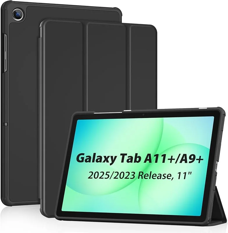 ProCase fodral för Galaxy Tab A11 Plus 2025, 27, 9 cm Lätt mjukt TPU-fodral Automatiskt sömn, vaken-fodral SM-X230, X235 - Svart — Mobil och surfplatta