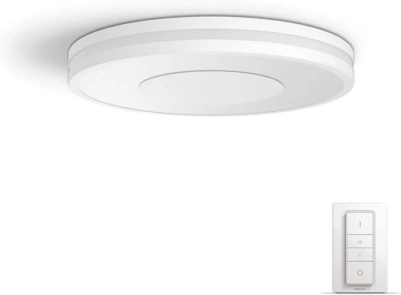 Philips Hue Being vit (inkluderar en Hue dimmer switch): plafond, LED-modul, Philips Hue White Ambiance, Zigbee & Bluetooth, trådlös, kompatibel med Amazon Alexa, Google Home Assistant och Siri — Smart belysning